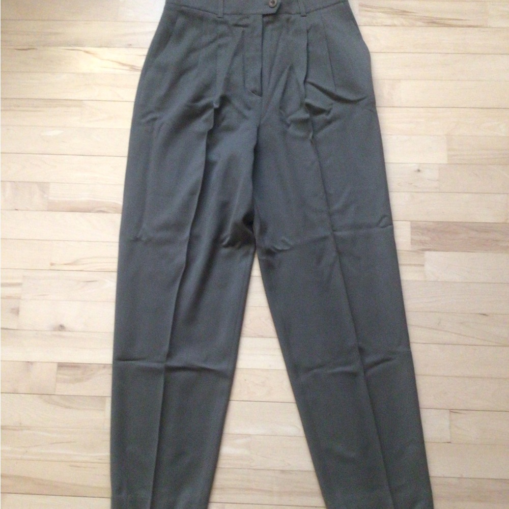 Escada Margarethe Ley Brown Pleat Front Pants